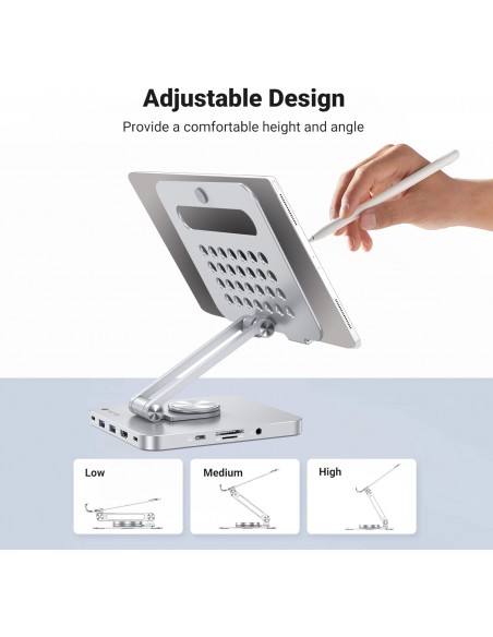 Supporto per Tablet Hub Docking Station USB-C™ 8 in 1