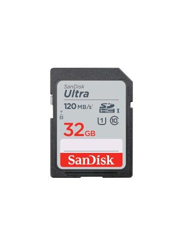 SANDISK ULTRA SCHEDA DI MEMORIA SDHC 32 GB 120 MB/S CLASSE 10 UHS-I V10 NERO