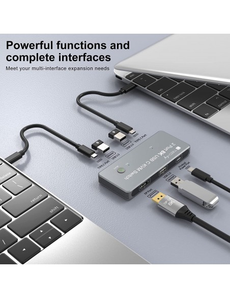 Switch KVM USB-C™ 8K DisplayPort 1.4 2xUSB-C™ 3xUSB 2.0